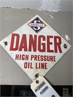 Skelly Danger High Pressure Oil Line sign 14Wx14T