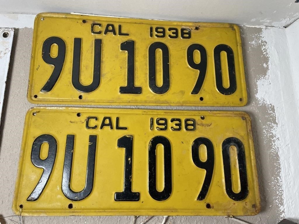 1938 California license plates