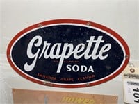 Grapette oval sign 17Wx10T  SST