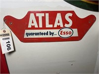 Esso atlas tire rack sign 22Wx8T