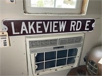 Lakeview Rd sign, reflective 36Wx6T