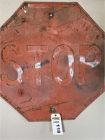 Pressed steel stop sign 30"