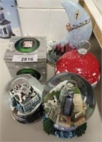 ASSORTED SNOW GLOBES AND DECOR