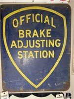 Official Brake Adjusting station sign 24Wx30T  SST