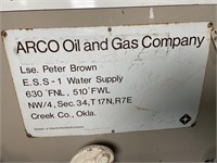 Arco Oil & Gas lease sign 30Wx18T  SSP