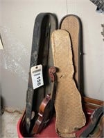(2) Violins & banjo, all in rough condition
