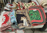 GROUP OF CHRISTMAS TABLE LINENS