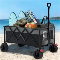 E3116 Folding Beach Wagon Cart 220LBS Capacity