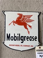 Mobil Grease porcelain plate
