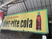 Diet Rite Cola self framing sign 54Wx18T  SST
