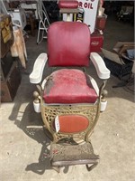 Theo. A. Kochs barber chair with head rest