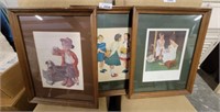 3 PC FRAMED NORMAN ROCKWELL PRINTS