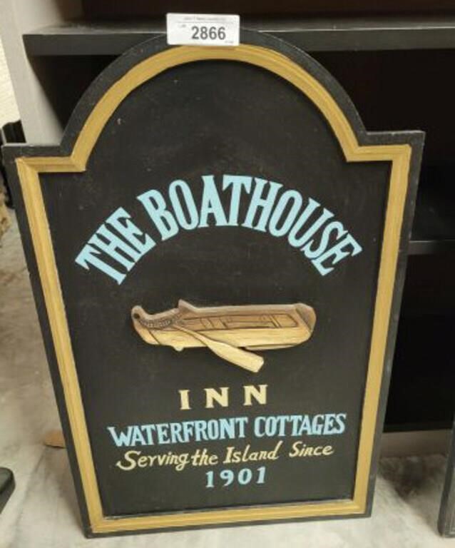 BOAT HOUSE WOODEN SIGN