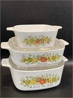 Corning Ware Spice of Life Small Casserole Dishes