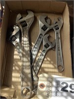 Group of adjustable wrenches