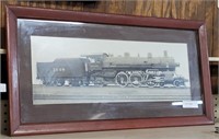 FRAMED PICTURE OF VG. C. & .W.R STEAM ENGINE  1648