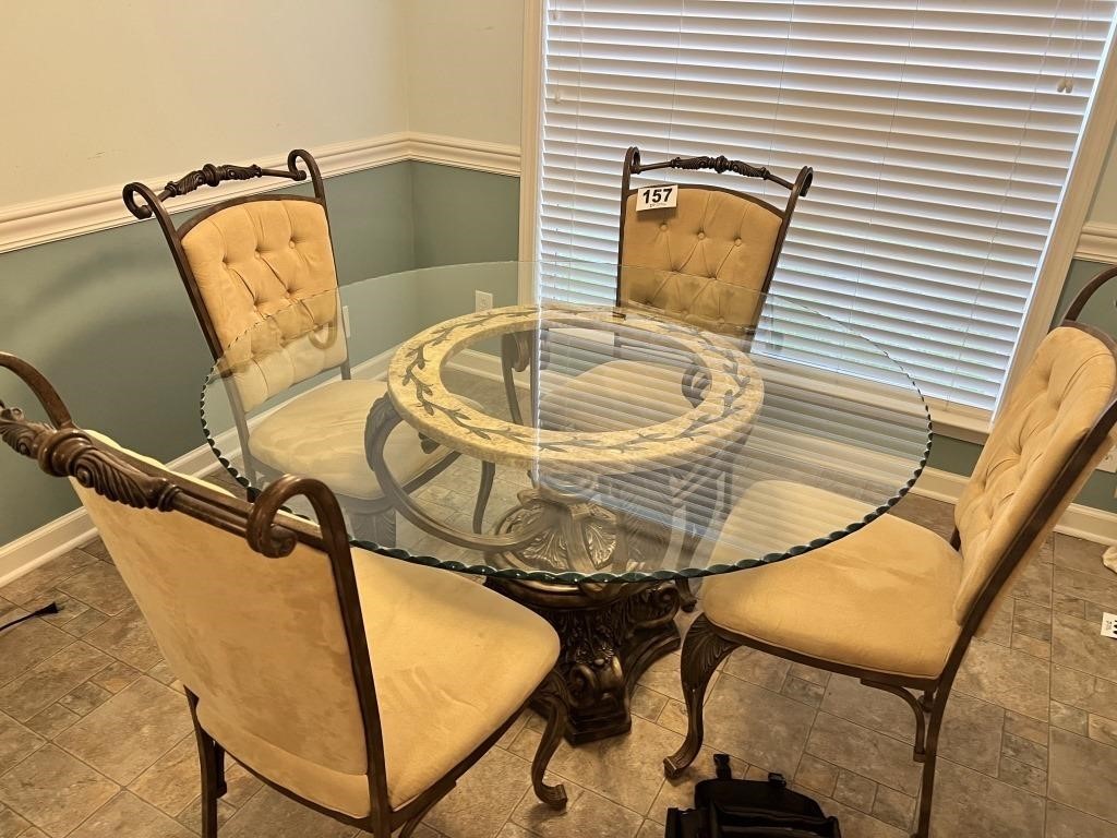 Round Dining Table With 4 Chairs(Kitchen)