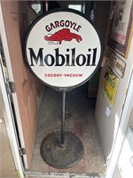 Mobil Oil gargoyle lollipop curb sign