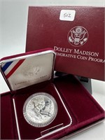 DOLLEY MADISON PROOF SILVER DOLLAR