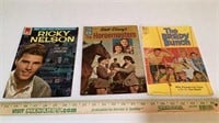 3 Old Comic Books- Ricky Nelson, Horsemasters,