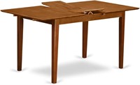 Picasso 32x60 Inch Dining Table  Saddle Brown