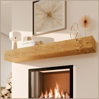 Avana Fireplace Mantel 72x8x5 - Rustic Brown