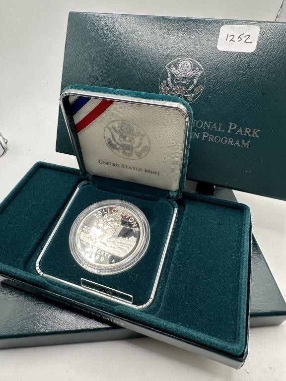 YELLOWSTONE COMM PROOF SILVER DOLLAR