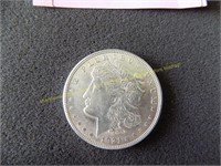 Uncirculated 1921 D Morgan silver dollar