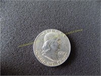 Uncirculated 1962 Ben Franklin silver half dollar