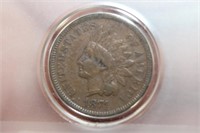An 1874 Indian Head Cent