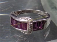 Sterling ring with semi precious stones