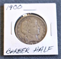 COIN - 1900 BARBER HALF DOLLAR