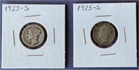 1923 S & 1925 S Mercury Dimes
