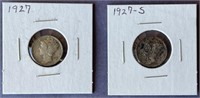 1927 & 1927 S Mercury Dimes