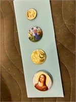 card of enamel buttons