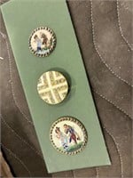 card of enamel buttons