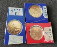 Uncirculated Lincoln pennies