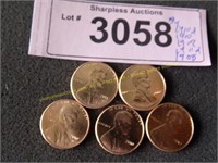 Uncirculated Lincoln pennies