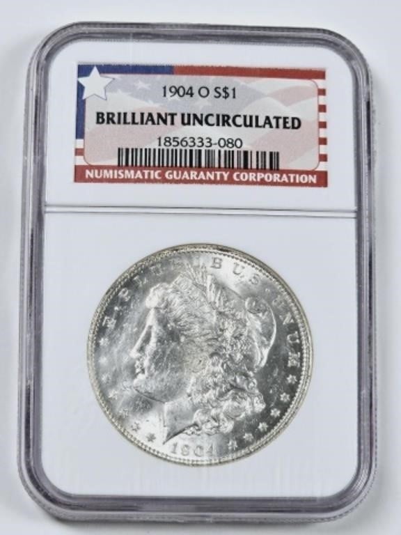 1904 O Brilliant Uncirculated Morgan Silver Dollar