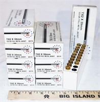 158 ROUNDS WINCHESTER 7.62 x 39mm 123GR FMJ