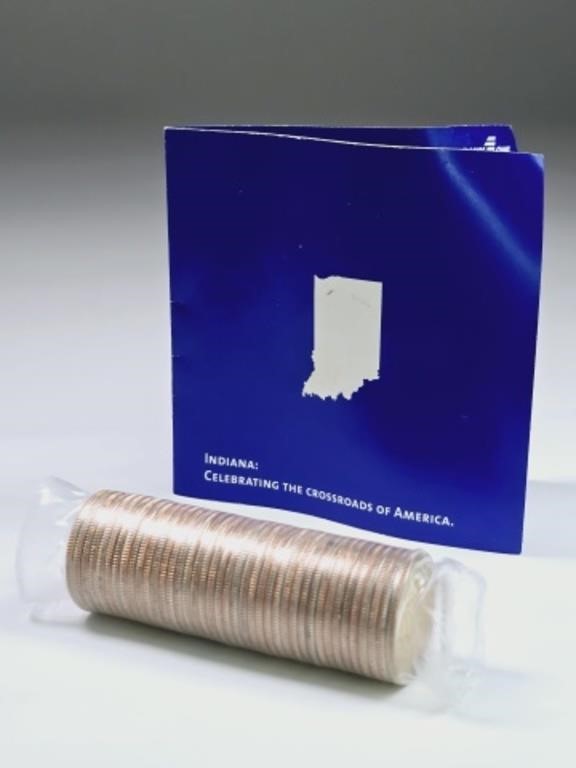 Roll of Original Bank One Indiana State Quarters