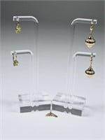 4g 10KT Gold Jewelry: Peridot Earrings, Charm