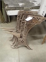 (4) Cast Iron Bench Ends
