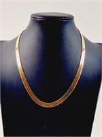 28.10 Grams 14KT Gold Herringbone Necklace