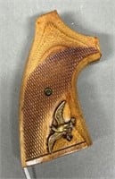 Custom Colt Python Checkered Walnut Revolver Grips