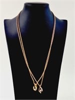 20.87 Grams 14KT Gold & Diamond Necklaces