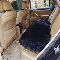 Rear Sheepskin Car Seat Cover  Universal  Black