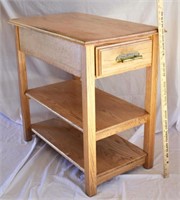 SOLID OAK OCCASIONAL TABLE - 1 STAIN ON TOP -