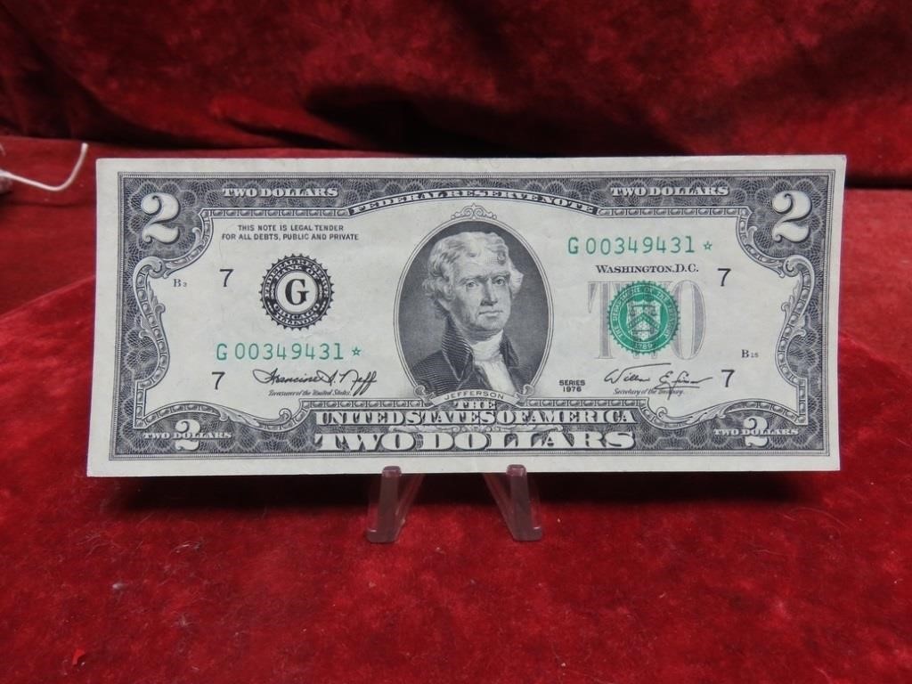 1976 $2 Chicago Star note Federal Reserve