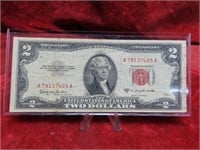 1953-C $2 Red seal US banknote.